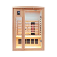 Thermora Orien 2-Person Low EMF FAR Infrared Sauna in Canadian Hemlock with Dual Heating and Chromotherapy
