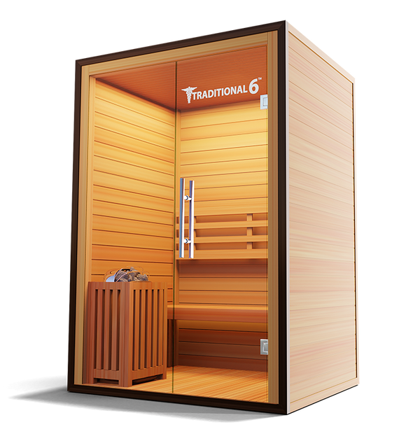 Medical Saunas Traditional 6 2-Person Home Steam Sauna Doctor-Designed for Deep Therapeutic Heat