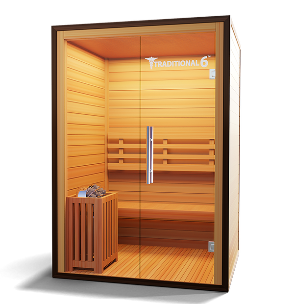 Medical Saunas Traditional 6 2-Person Home Steam Sauna Doctor-Designed for Deep Therapeutic Heat