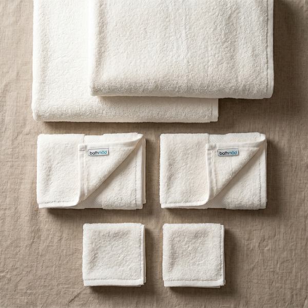 bathmōd® by Ecobrands Luxury Organic Bath Towel Set, 6-Piece, 700 GSM GOTS-Certified Turkish Cotton