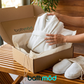 bathmōd® by Ecobrands Luxury Organic Bathrobe and Slipper Set, 700 GSM GOTS-Certified Turkish Cotton
