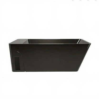 Orivon Frost Cold Plunge Tub, Black Acrylic Finish, 37°–108°F Precision Control, Side Profile