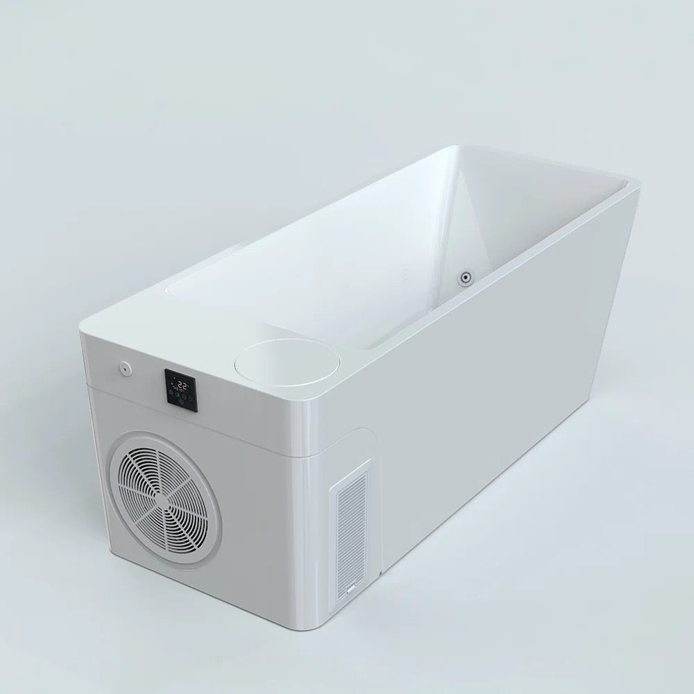 Orivon Frost Cold Plunge Tub, White Acrylic Finish, 37°–108°F Precision Control
