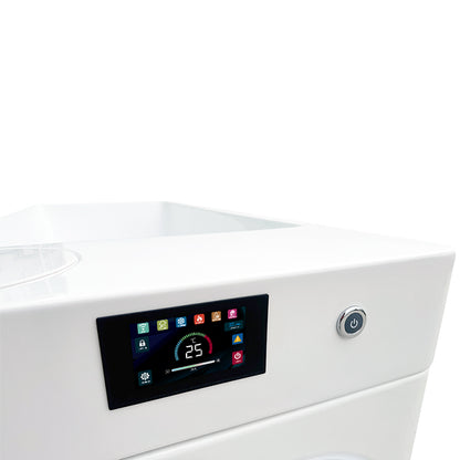 Orivon Frost Cold Plunge Tub, White Acrylic Finish, 37°–108°F Precision Control Panel Close-up