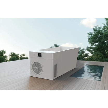 Orivon Frost Cold Plunge Tub, White Acrylic Finish, 37°–108°F Precision Control Outdoors