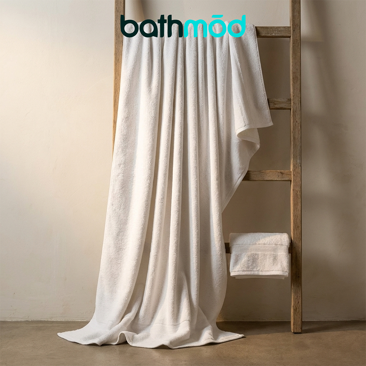 bathmōd® by Ecobrands Luxury Organic Bath Sheets, 2-Pack, 700 GSM GOTS-Certified Turkish Cotton, 40x70 in.