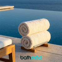 bathmōd® by Ecobrands Luxury Organic Bath Sheets, 2-Pack, 700 GSM GOTS-Certified Turkish Cotton, 40x70 in.