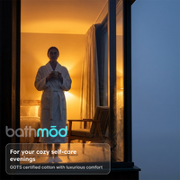 bathmōd® by Ecobrands Luxury Organic Bathrobe and Slipper Set, 700 GSM GOTS-Certified Turkish Cotton