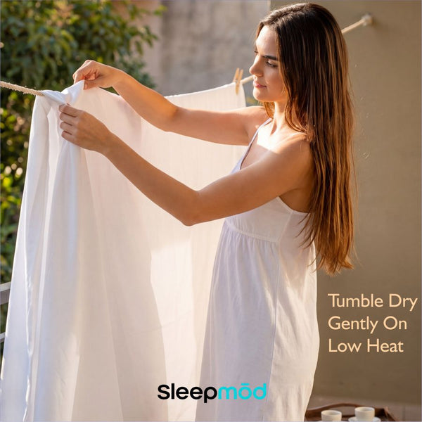 sleepmōd® by Ecobrands Cooling Eucalyptus Tencel Sheet Set, 400TC, Vegan, Hypoallergenic, Temperature-Regulating