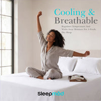 sleepmōd® by Ecobrands Cooling Eucalyptus Tencel Sheet Set, 400TC, Vegan, Hypoallergenic, Temperature-Regulating