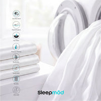 sleepmōd® by Ecobrands Cooling Eucalyptus Tencel Sheet Set, 400TC, Vegan, Hypoallergenic, Temperature-Regulating