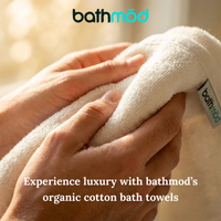 bathmōd® by Ecobrands Luxury Organic Bath Towels, 4-Pack, 700 GSM GOTS-Certified Turkish Cotton