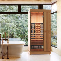 Finnmark FD-1 Full Spectrum 1-Person Home Infrared Sauna with Adjustable Leveling Feet