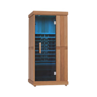 Finnmark FD-1 Full Spectrum 1-Person Home Infrared Sauna with Adjustable Leveling Feet