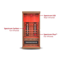 Finnmark FD-1 Full Spectrum 1-Person Home Infrared Sauna with Adjustable Leveling Feet