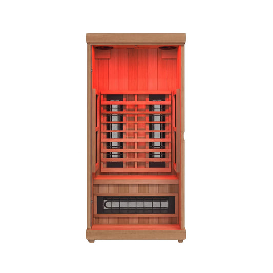 Finnmark FD-1 Full Spectrum 1-Person Home Infrared Sauna with Adjustable Leveling Feet