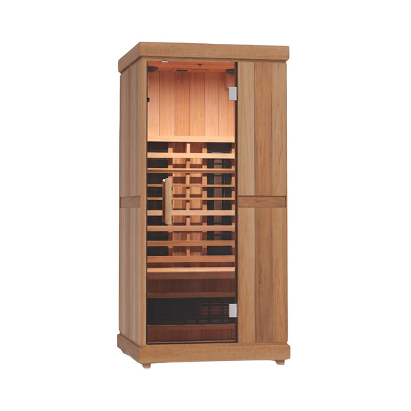 Finnmark FD-1 Full Spectrum 1-Person Home Infrared Sauna with Adjustable Leveling Feet