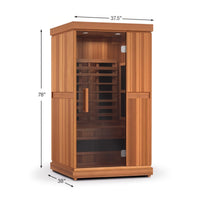 Finnmark FD-1 Full Spectrum 1-Person Home Infrared Sauna with Adjustable Leveling Feet