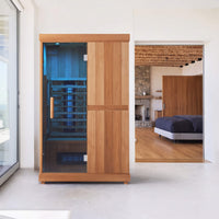 Finnmark FD-2 Full Spectrum 2-Person Home Infrared Sauna with Adjustable Leveling Feet