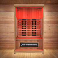 Finnmark FD-2 Full Spectrum 2-Person Home Infrared Sauna with Adjustable Leveling Feet