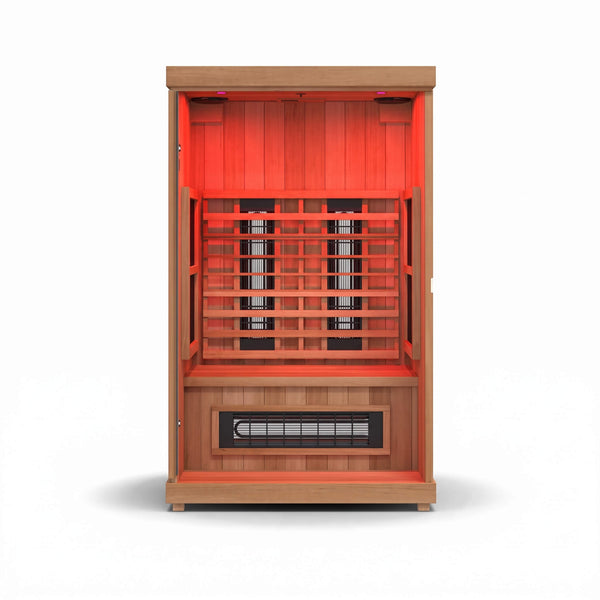 Finnmark FD-2 Full Spectrum 2-Person Home Infrared Sauna with Adjustable Leveling Feet