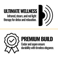 Finnmark FD-5 Trinity XL 4-Person Infrared, Steam, and Red Light Therapy Sauna Combo