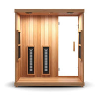 Finnmark FD-3 Full Spectrum 4-Person Home Infrared Sauna with Adjustable Leveling Feet