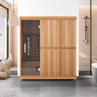 Finnmark FD-3 Full Spectrum 4-Person Home Infrared Sauna with Adjustable Leveling Feet