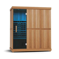 Finnmark FD-3 Full Spectrum 4-Person Home Infrared Sauna with Adjustable Leveling Feet