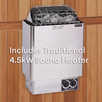 Finnmark FD-5 Trinity XL 4-Person Infrared, Steam, and Red Light Therapy Sauna Combo