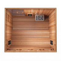 Finnmark FD-5 Trinity XL 4-Person Infrared, Steam, and Red Light Therapy Sauna Combo