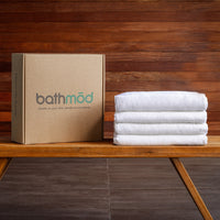 bathmōd® by Ecobrands Luxury Organic Bath Towels, 4-Pack, 700 GSM GOTS-Certified Turkish Cotton