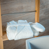 bathmōd® by Ecobrands Luxury Organic Bathrobe and Slipper Set, 700 GSM GOTS-Certified Turkish Cotton