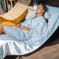bathmōd® by Ecobrands Luxury Organic Bathrobe and Slipper Set, 700 GSM GOTS-Certified Turkish Cotton