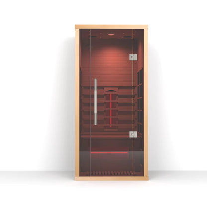 Orivon Lumin One, 1-2 Person Far Infrared Sauna, Plug & Play 110V/120V, Canadian Hemlock