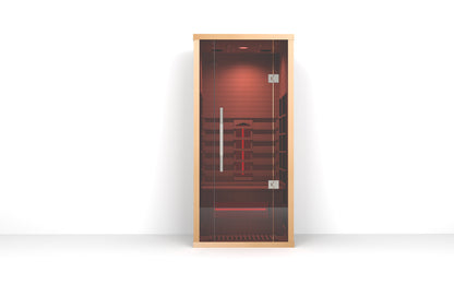 Orivon Lumin One, 1-2 Person Far Infrared Sauna, Plug & Play 110V/120V, Canadian Hemlock