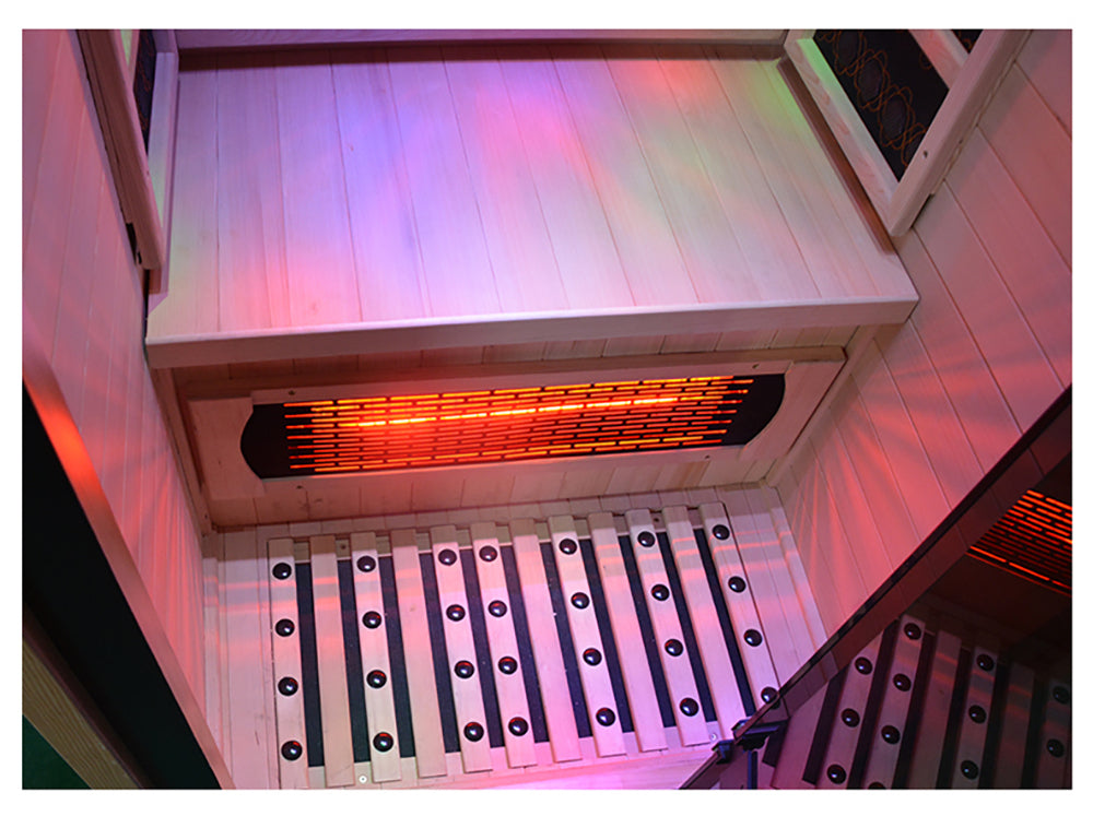 Orivon Lumin One, 1-2 Person Far Infrared Sauna, Plug & Play 110V/120V, Canadian Hemlock
