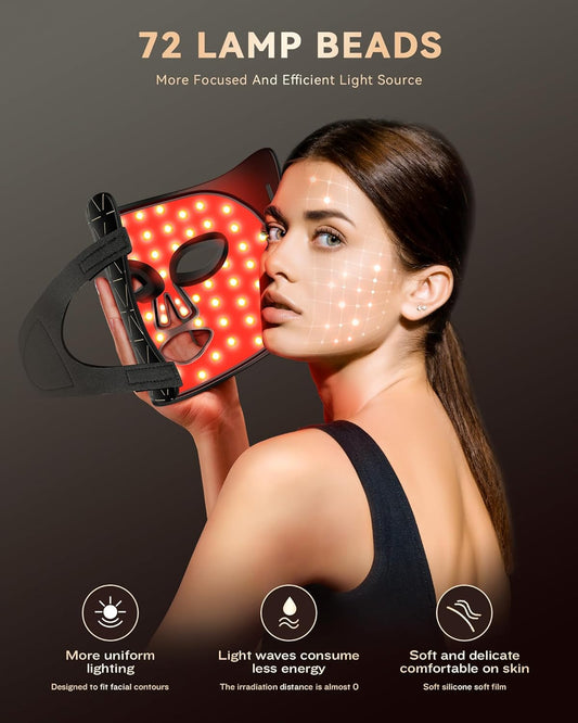 PurRed™ Red Light Therapy Face Mask, FDA-Registered, Medical-Grade LED Device